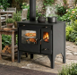 Preview: Outdoor-Küchenofen Gartenherd R ECO INOX mit Edelstahlbackofen, linke Version